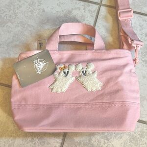 Disney Halloween Mickey and Minnie pink tote bag 2025